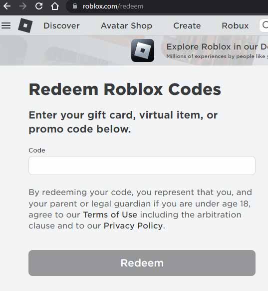 How to redeem Roblox codes?