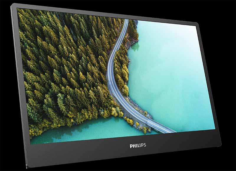 Philips portable monitor 16B1P3302D features dual USB-C input for extra flexibility